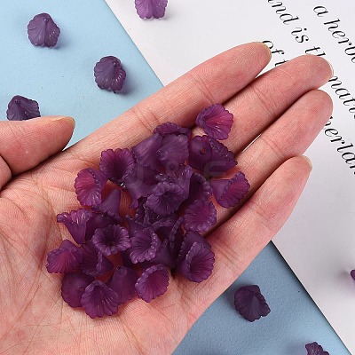 Frosted Acrylic Bead Caps MACR-S371-10A-743-1