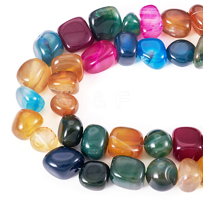 3 Strands Natural Agate Beads Strands G-TA0002-72-1