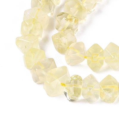 Natural Lemon Quartz(Heated) Beads Strands G-N327-05-25-1