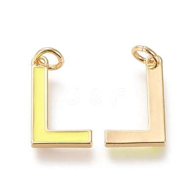 Brass Enamel Pendants KK-R139-02L-1