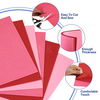 9 Sheets 3 Colors Non-Woven Fabric DIY-TA0013-43B-1