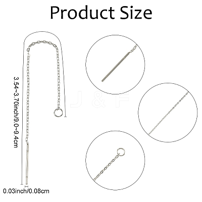 10 Pairs 304 Stainless Steel Earring Findings STAS-YW0001-09-1