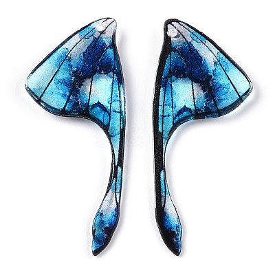 Epoxy Resin Wing Pendants RESI-TAC0021-96L-1
