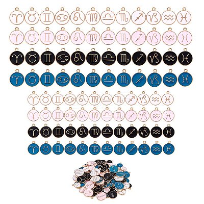 Alloy Enamel Pendants ENAM-SZ0001-14LG-RS-1