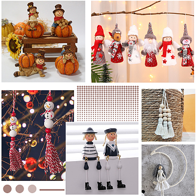 100Pcs 4 Styles Wood European Beads WOOD-GF0002-25-1