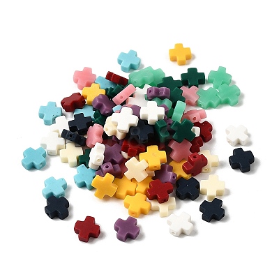 100pcs 10 colors Synthetic Coral Beads Strands CORA-SC0001-06-1