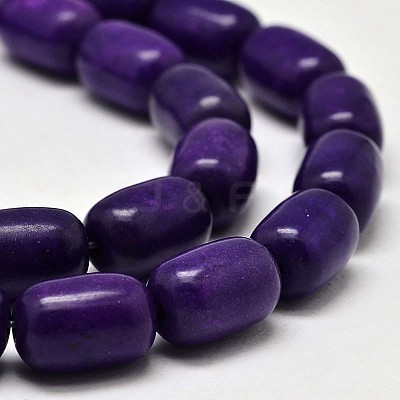 Dyed Barrel Synthetic Turquoise Beads Strands G-M142-M-1