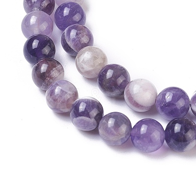 Natural Chevron Amethyst Beads Strands X1-G-I222-8mm-01-1