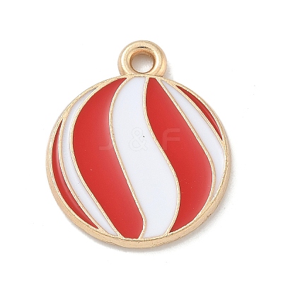 Christmas Theme Alloy Enamel Pendants ENAM-K074-02G-01-1