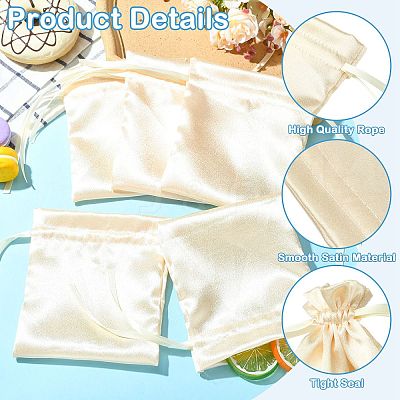 Satin Cloth Drawstring Pouches with Flower ST-CJ0048-001B-1
