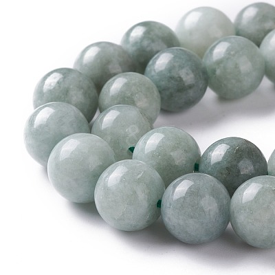 Natural White Jade Imitation Burmese Jade Beads Strands G-I299-F09-10mm-1