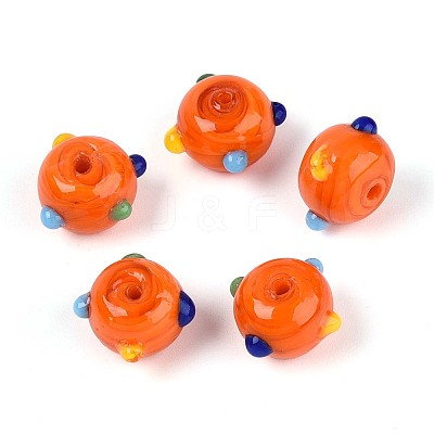 Handmade Lampwork Bumpy Beads LAMP-ZX003-07-06-1