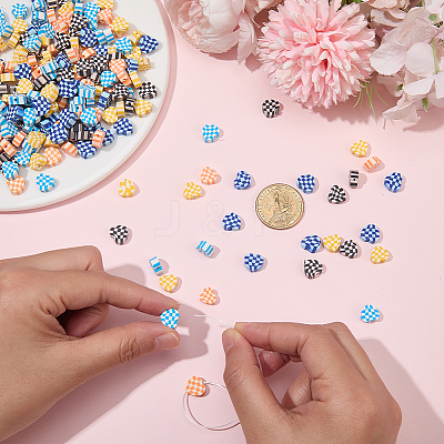 300Pcs 5 Colors Handmade Polymer Clay Beads CLAY-SC0002-58-1
