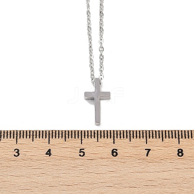 Non-Tarnish 304 Stainless Steel Pendant Necklaces X-NJEW-E141-42P-1