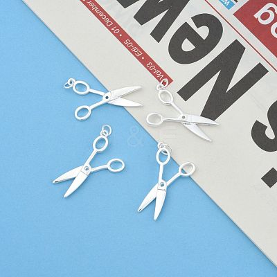 Brass Scissor Pendants KK-BB11623-1