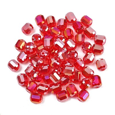 Electroplate Column Glass Beads EGLA-A043-02-AB18-1