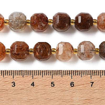Natural Black Gold Rutilated Quartz Beads Strands GG-CBABD99-03B-1