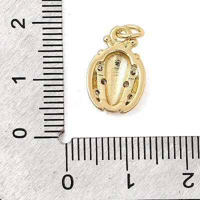 Brass Micro Pave Clear Cubic Zirconia Pendants KK-H267-077G-02-1