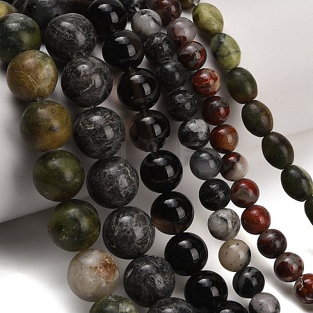 Natural Mixed Stone Beads Strands G-F591-30-1