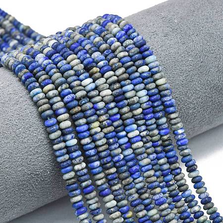 Natural Lapis Lazuli Beads Strands G-P575-A46-4x2mm-01-1