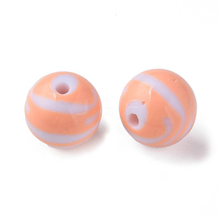 Opaque Striped Acrylic Beads MACR-S373-27B-08-1