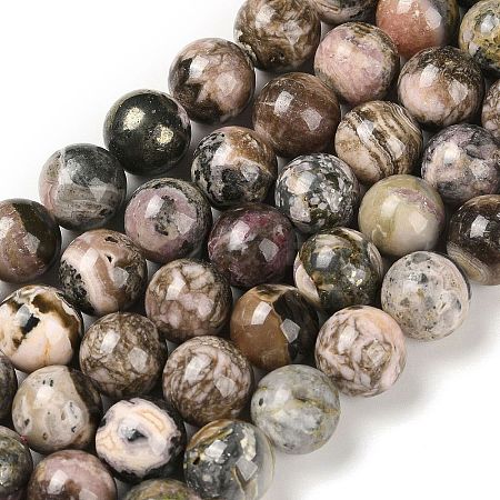 Natural Rhodonite Beads Strands G-P524-A01-04-1