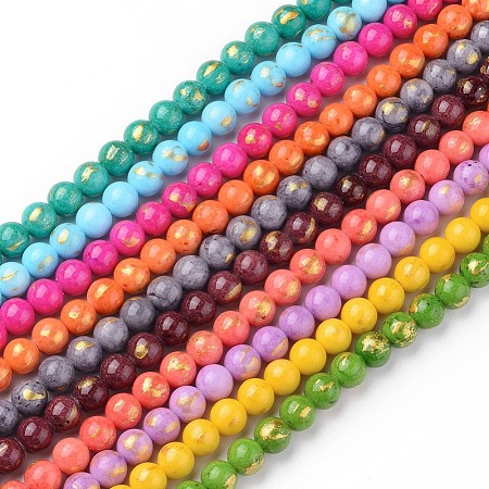 Natural Mashan Jade Beads Strands G-F670-A01-8mm-1