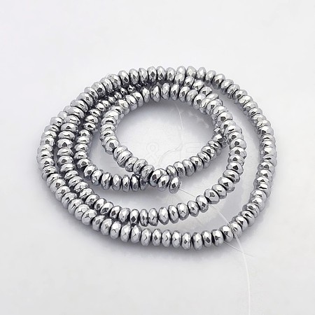 Electroplate Non-magnetic Synthetic Hematite Beads Strands G-J208B-03-1