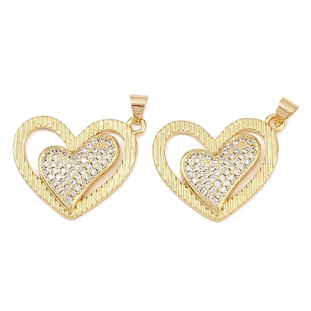Mother's Day Brass Cubic Zirconia Pendants KK-L251-07G-05-1