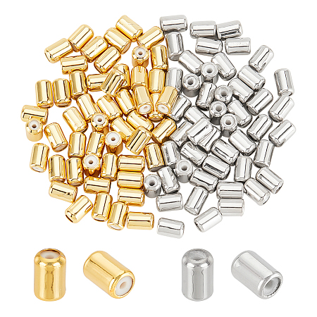   100pcs 2 colors Brass Beads KK-PH0004-14-1