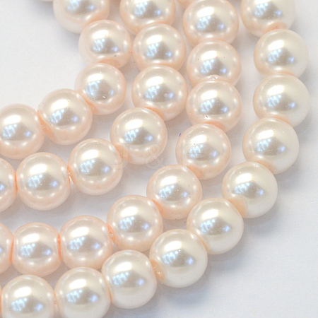 Baking Painted Glass Pearl Bead Strands HY-Q003-3mm-41-1