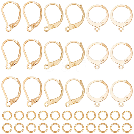 30Pcs 3 Styles 304 Stainless Steel Leverback Earring Findings STAS-BBC0009-24-1