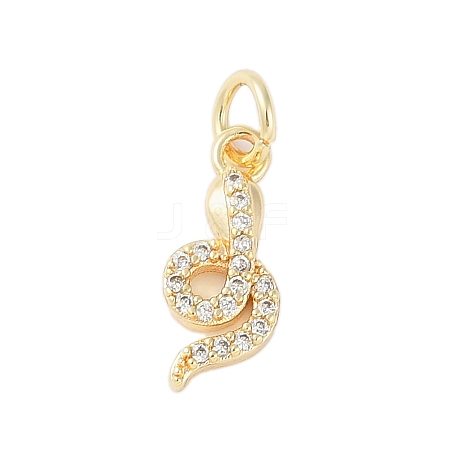 Rack Plating Brass Clear Cubic Zirconia Pendants KK-Z060-01G-01-1