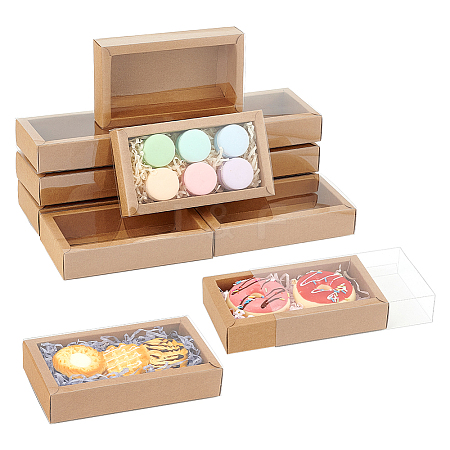 Foldable Paper Drawer Boxes with Clear Plastic Cover CON-WH0095-68A-01-1