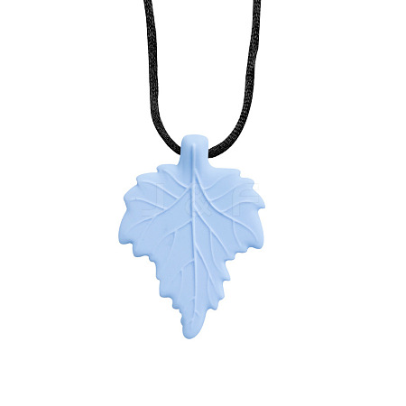 Leaf Food Grade Eco-Friendly Silicone Pendants PW-WG8283D-01-1