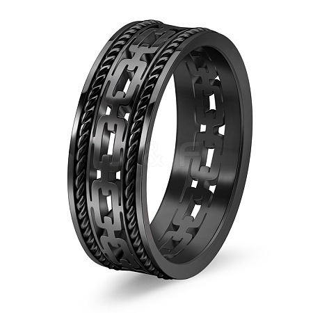 Titanium Steel Chunky Rings PW-WGE8F7A-06-1