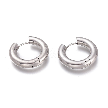 Tarnish Resistant 201 Stainless Steel Huggie Hoop Earrings EJEW-L256-05J-P-1