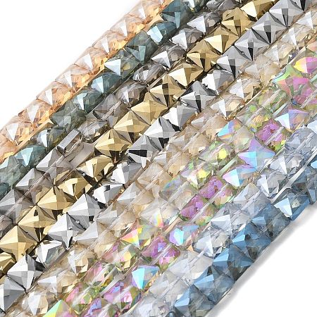 Electroplate Glass Beads Strands EGLA-L045-B-1