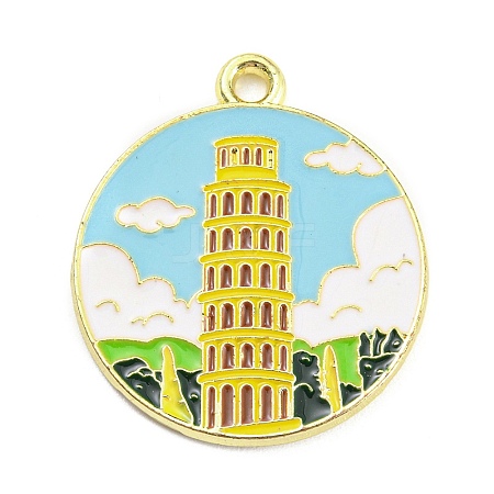 Alloy Enamel Pendants ENAM-M217-03E-G-1