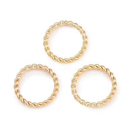 Brass Soldered Closed Jump Rings KK-K253-15D-03G-1