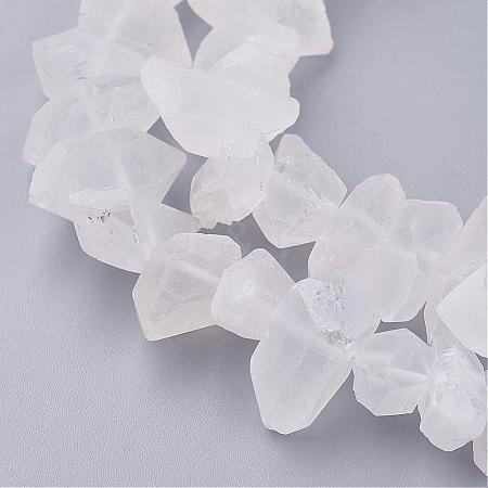 Natural Quartz Crystal Beads Strands G-F336-02-1