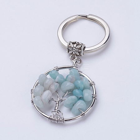 Natural Amazonite Keychain KEYC-E023-03A-1