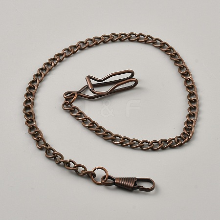 Alloy Clip Pocket Watch Chain FIND-WH0018-22R-1
