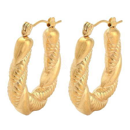 Vacuum Plating 304 Stainless Steel Teardrop Hoop Earrings EJEW-K259-03G-1