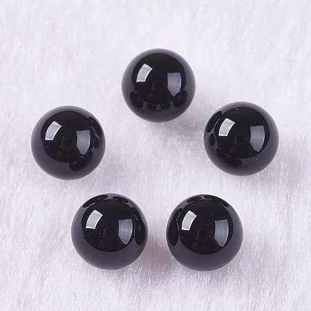 Natural Black Onyx Beads X-G-K275-32-6mm-1