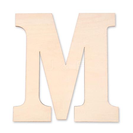 Letter Unfinished Wood Blank Cutouts DIY-ZX040-01M-1