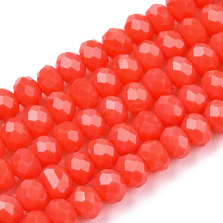 Opaque Solid Color Imitation Jade Glass Beads Strands EGLA-A044-P8mm-D03-1