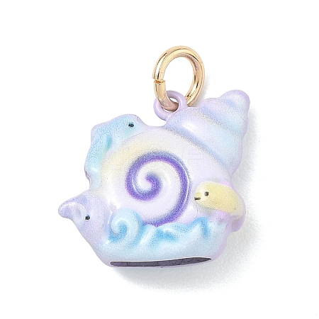 Brass Enamel Pendants KK-CBAE20A-05G-1