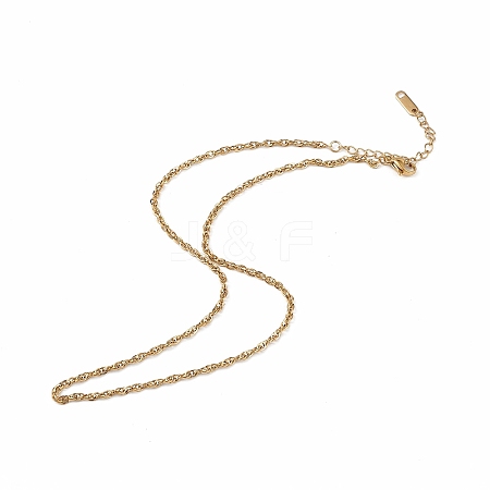 Ion Plating(IP) 304 Stainless Steel Rope Chain Necklace for Men Women NJEW-K245-010A-1