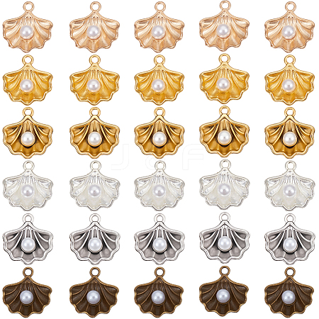 60Pcs 6 Colors Alloy Pendants FIND-SC0017-53-1